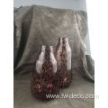 Modern unique home decoration Leopard Spotted Glass Vase